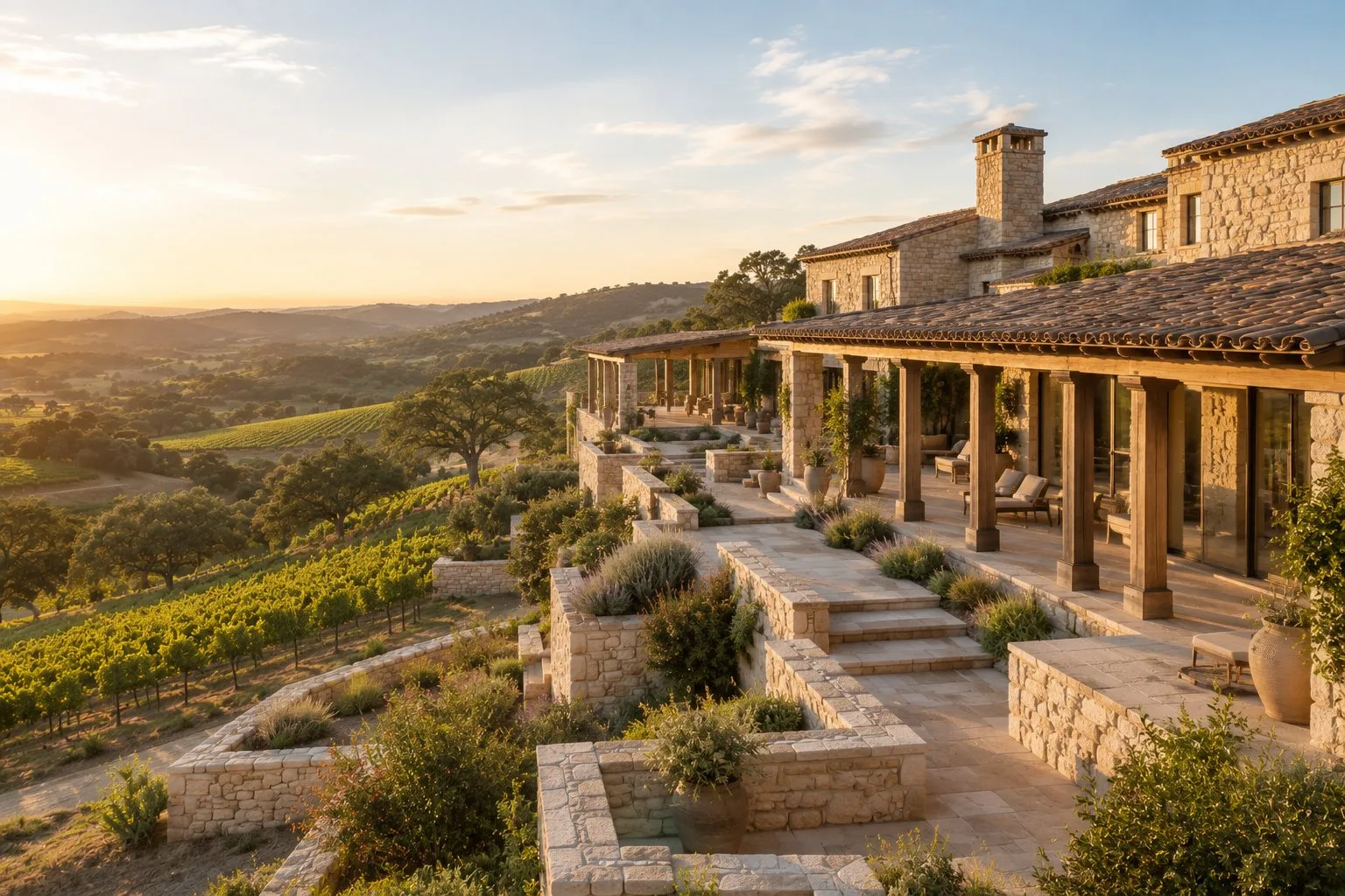 Large acreage ranch landscape
